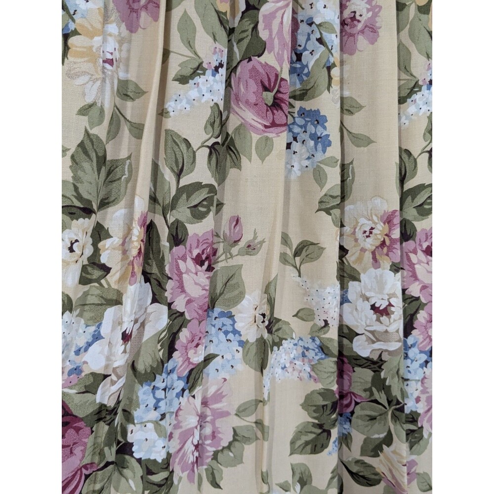 Vintage Leslie Fay Foral Cottagecore Midi Pleated Skirt Sz 14 Feminine Europe - Picture 4 of 7